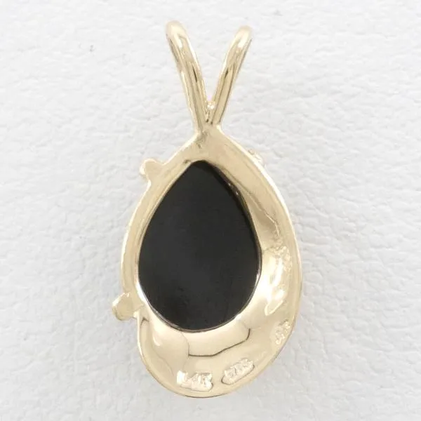 14K Yellow Gold Coral Pendant Top