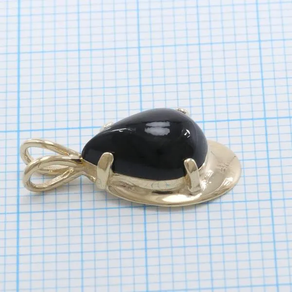 14K Yellow Gold Coral Pendant Top