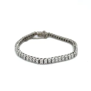 4 CTTW NATURAL DIAMOND HALF BEZEL TENNIS BRACELET IN PLATINUM AT REGARD JEWELRY IN AUSTIN, TEXAS
