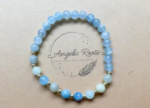 6mm Morganite & Aquamarine || Reiki Infused