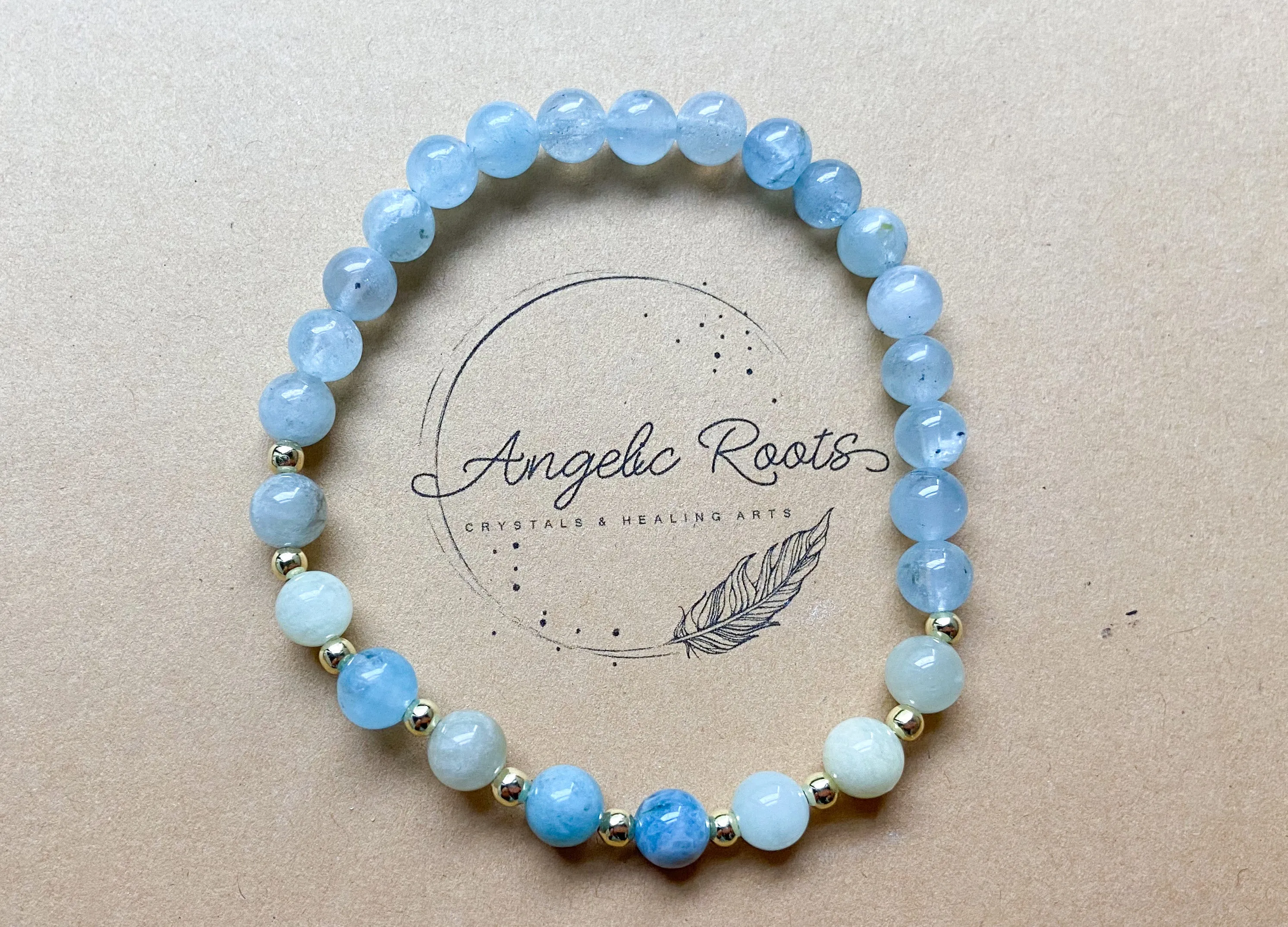 6mm Morganite & Aquamarine || Reiki Infused