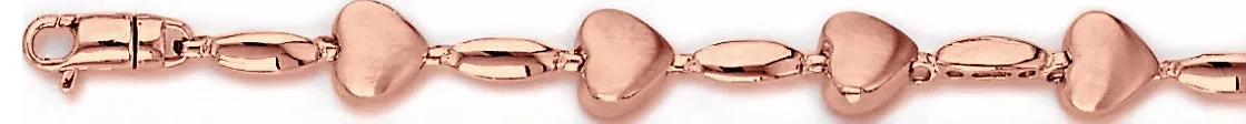 7.5mm Heart Link Bracelet