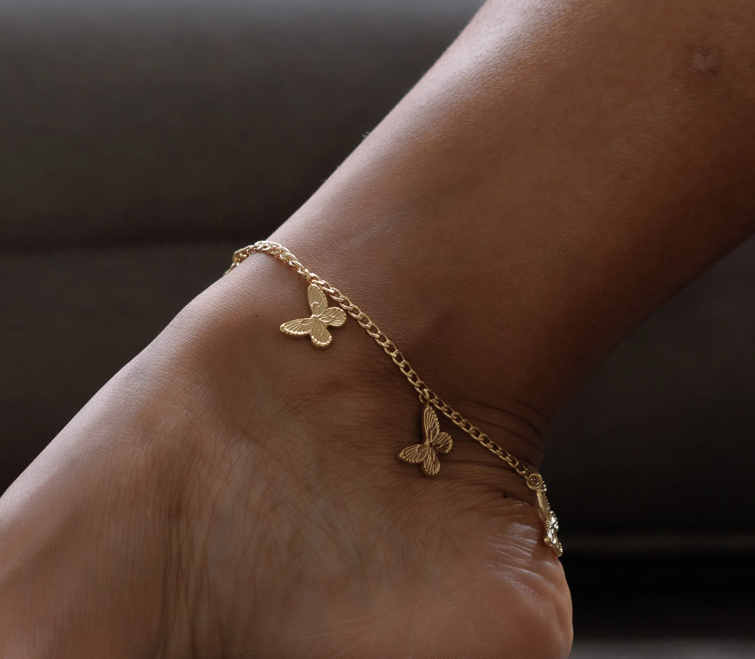 Adjustable Butterfly Anklet