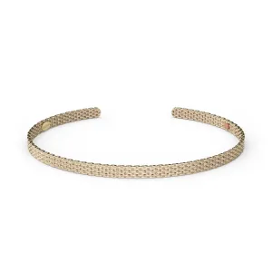 &Livy Metalystic Mesh Cuff Bangle - Platinum Silver
