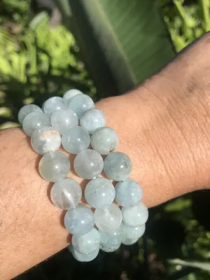 Aquamarine Blue Crystal Bracelet
