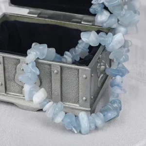 Aquamarine Crystal Chip Bracelet