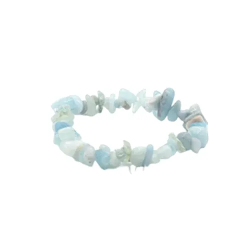Aquamarine Crystal Chip Bracelet