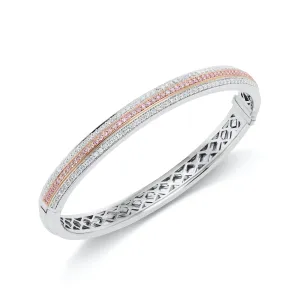Argyle Pink Diamond Three Row Cuff Bracelet