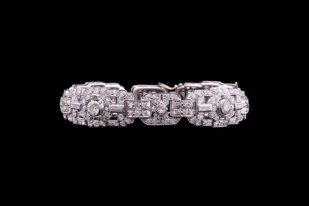Art Deco Platinum Diamond Bracelet