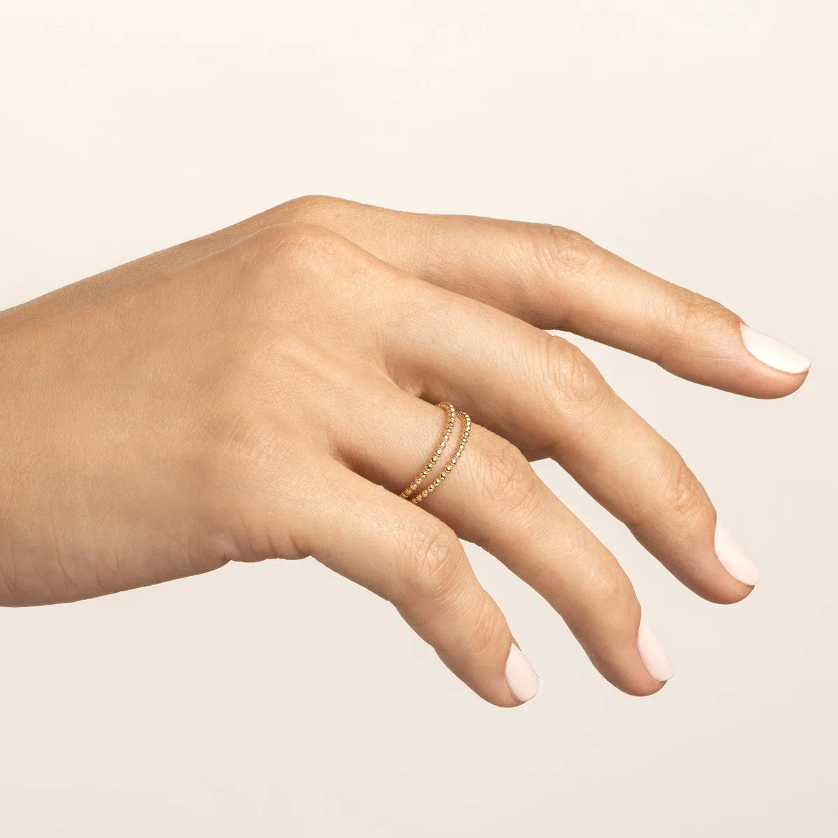 Beaded Double Ring