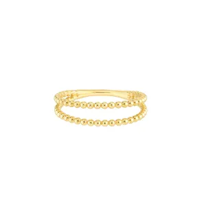 Beaded Double Ring