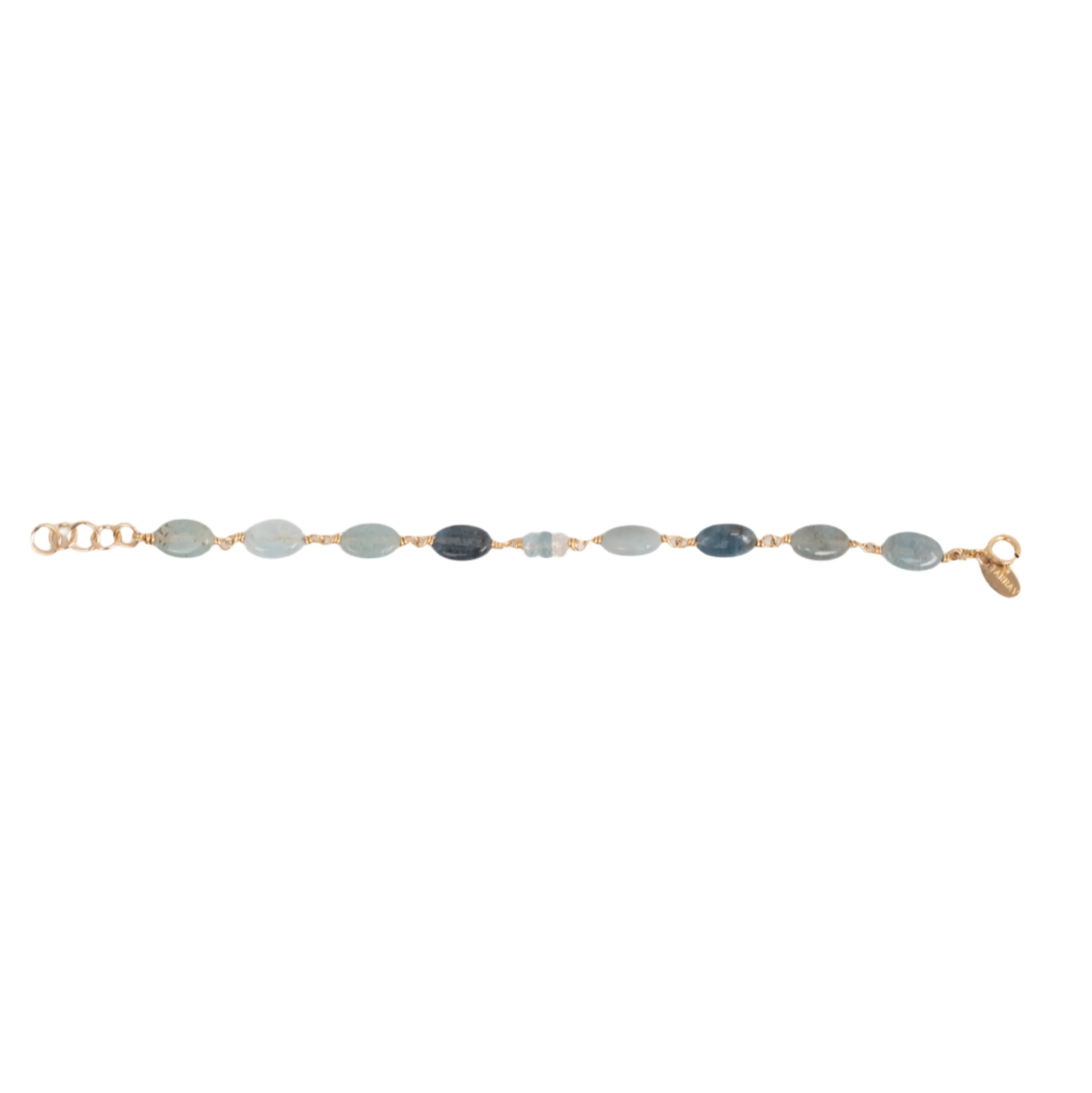 Carolita Bracelet #2 - Aquamarine, Silverite & Apatite