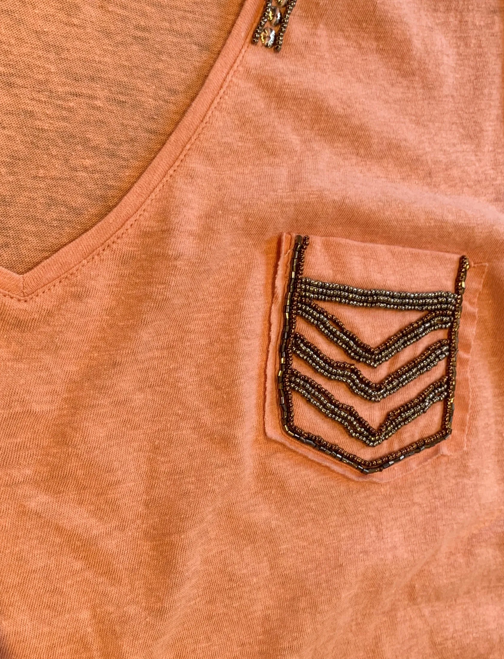 Esqualo - Beaded Military T-Shirt