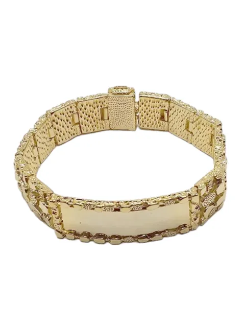 Gold Wide Engravable Bracelet