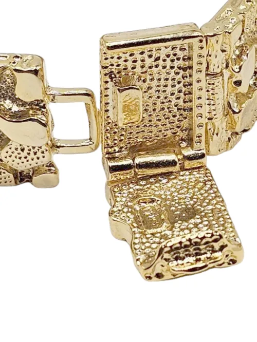 Gold Wide Engravable Bracelet