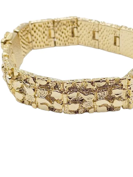 Gold Wide Engravable Bracelet