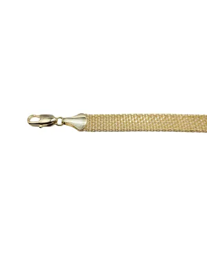 Gold Wide Mesh Bracelet