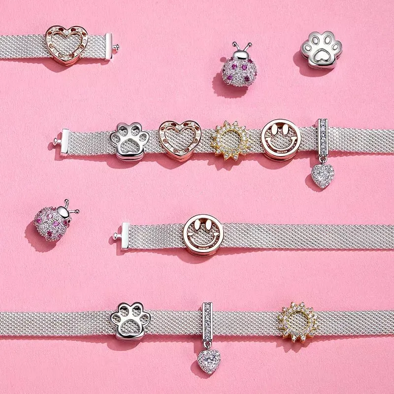 Heart Charm for Reflection Bracelet with Diamond