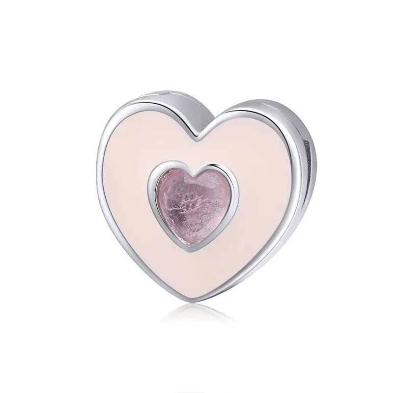 Heart Charm for Reflection Bracelet with Diamond