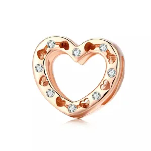 Heart Charm for Reflection Bracelet with Diamond