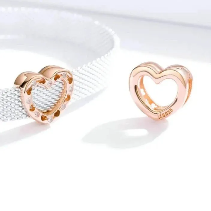 Heart Charm for Reflection Bracelet with Diamond
