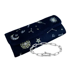 Interlocking Links Bracelet Set with Cosmic Jewellery Roll - Silver - 4589ZI