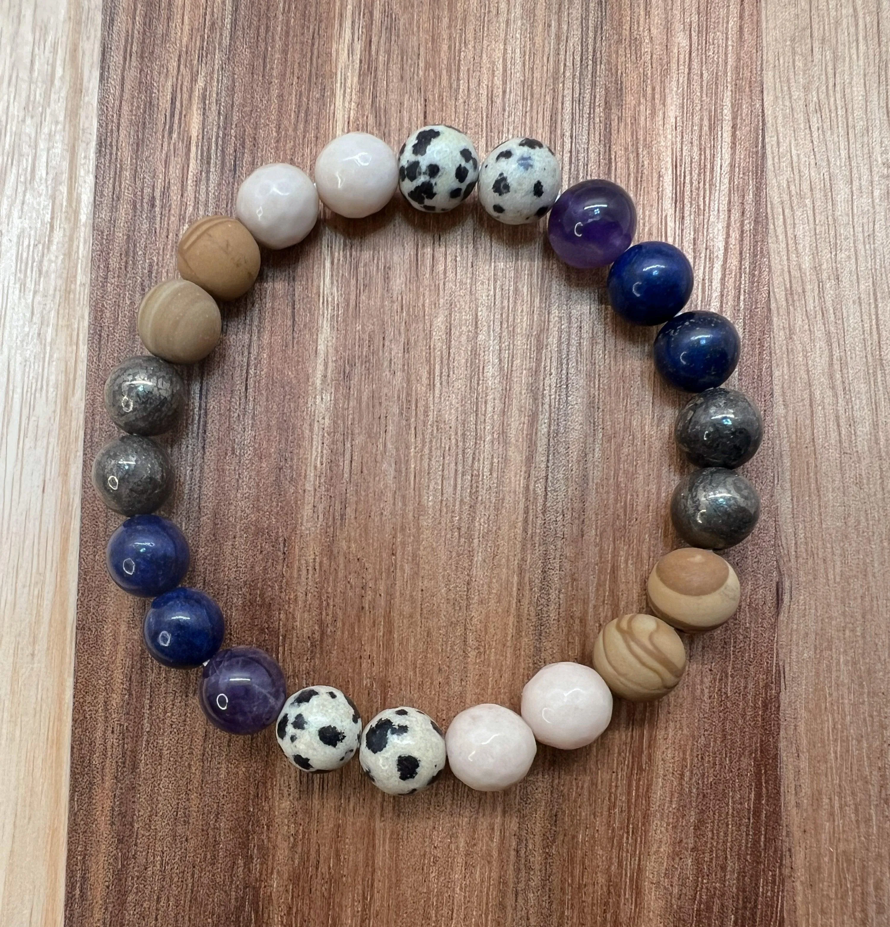 Intuition - Lapis Lazuli & Amethyst Fall/Winter Stone Bracelet