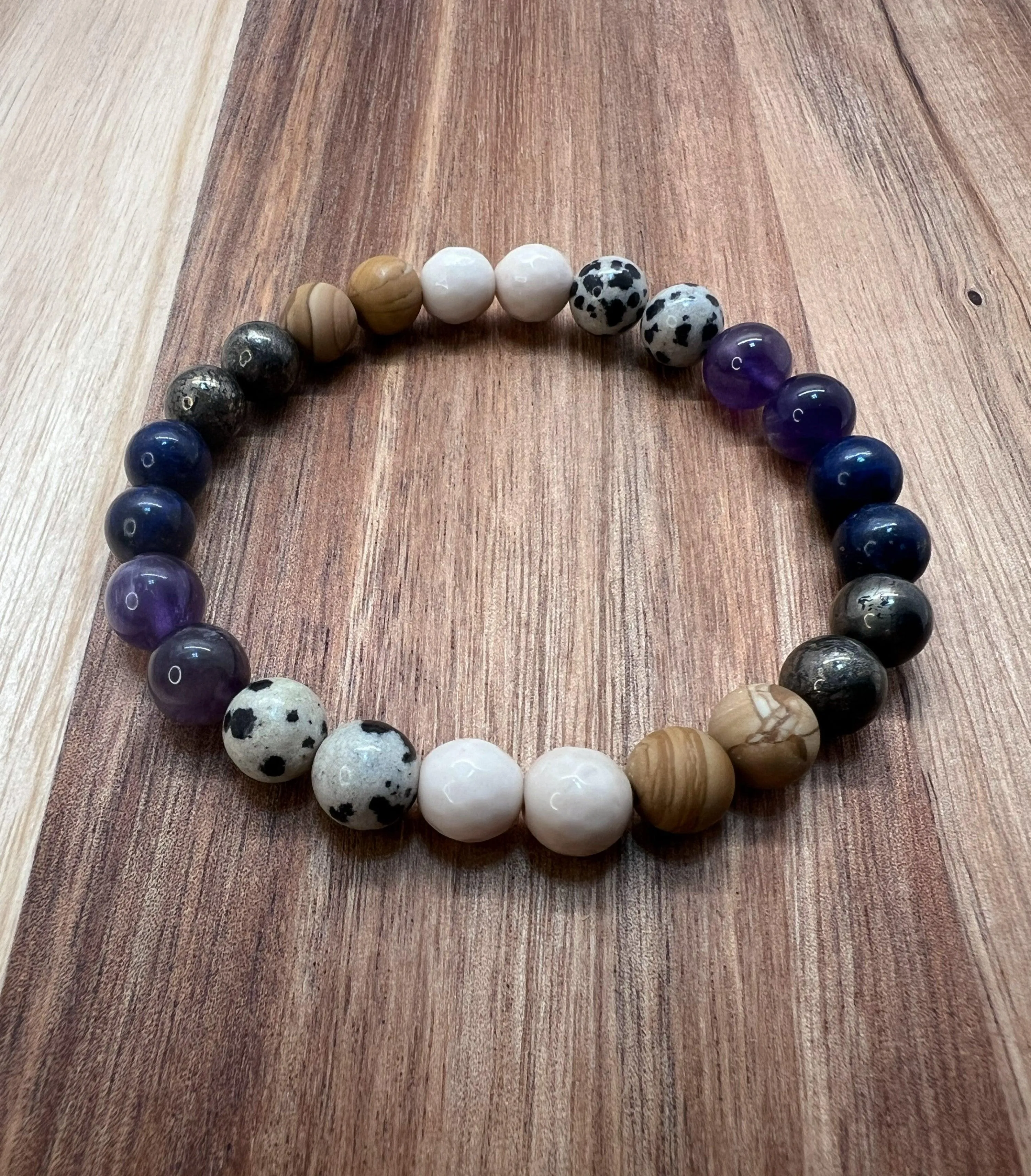Intuition - Lapis Lazuli & Amethyst Fall/Winter Stone Bracelet