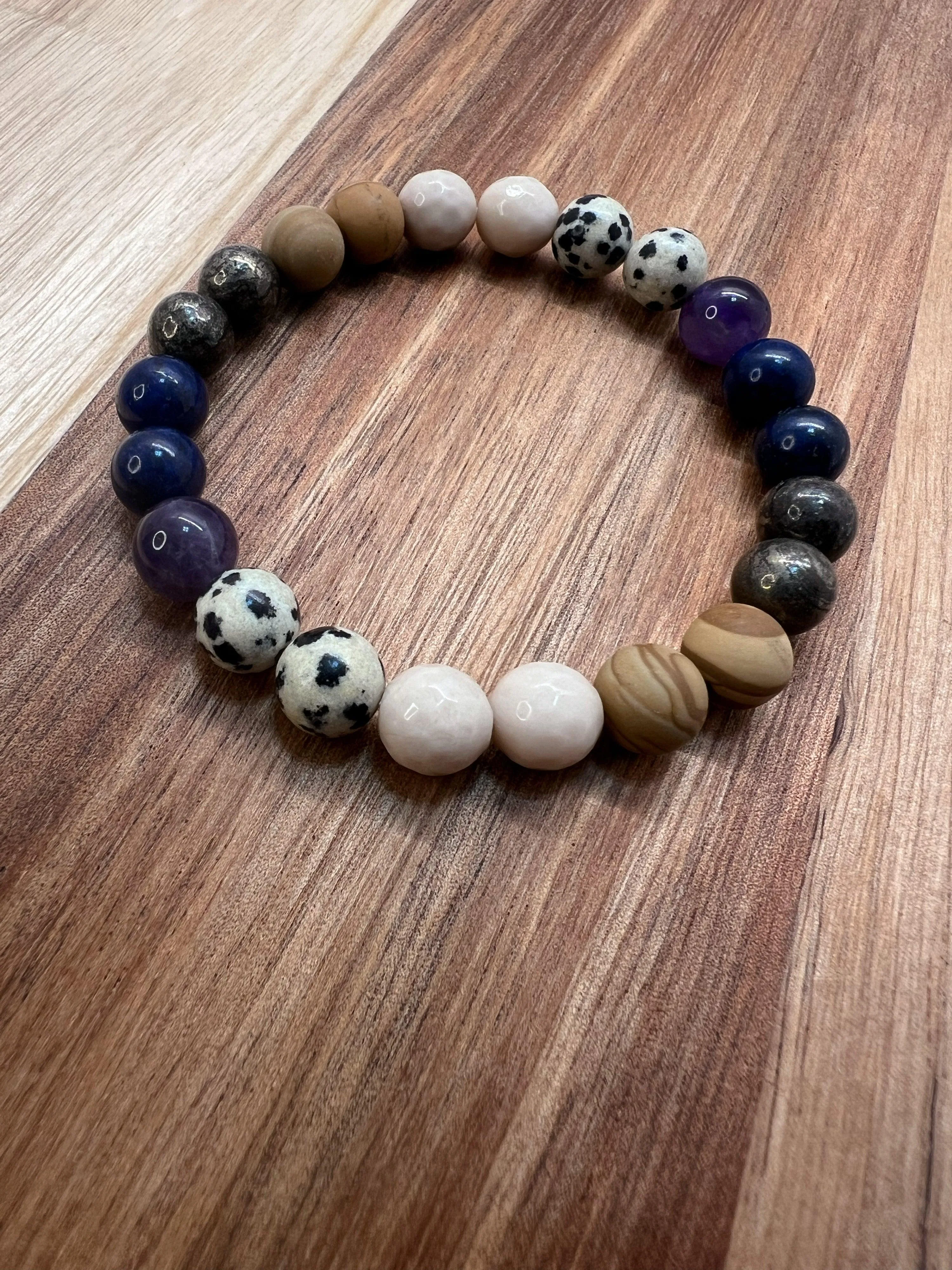Intuition - Lapis Lazuli & Amethyst Fall/Winter Stone Bracelet