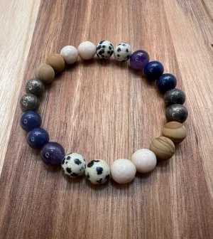 Intuition - Lapis Lazuli & Amethyst Fall/Winter Stone Bracelet
