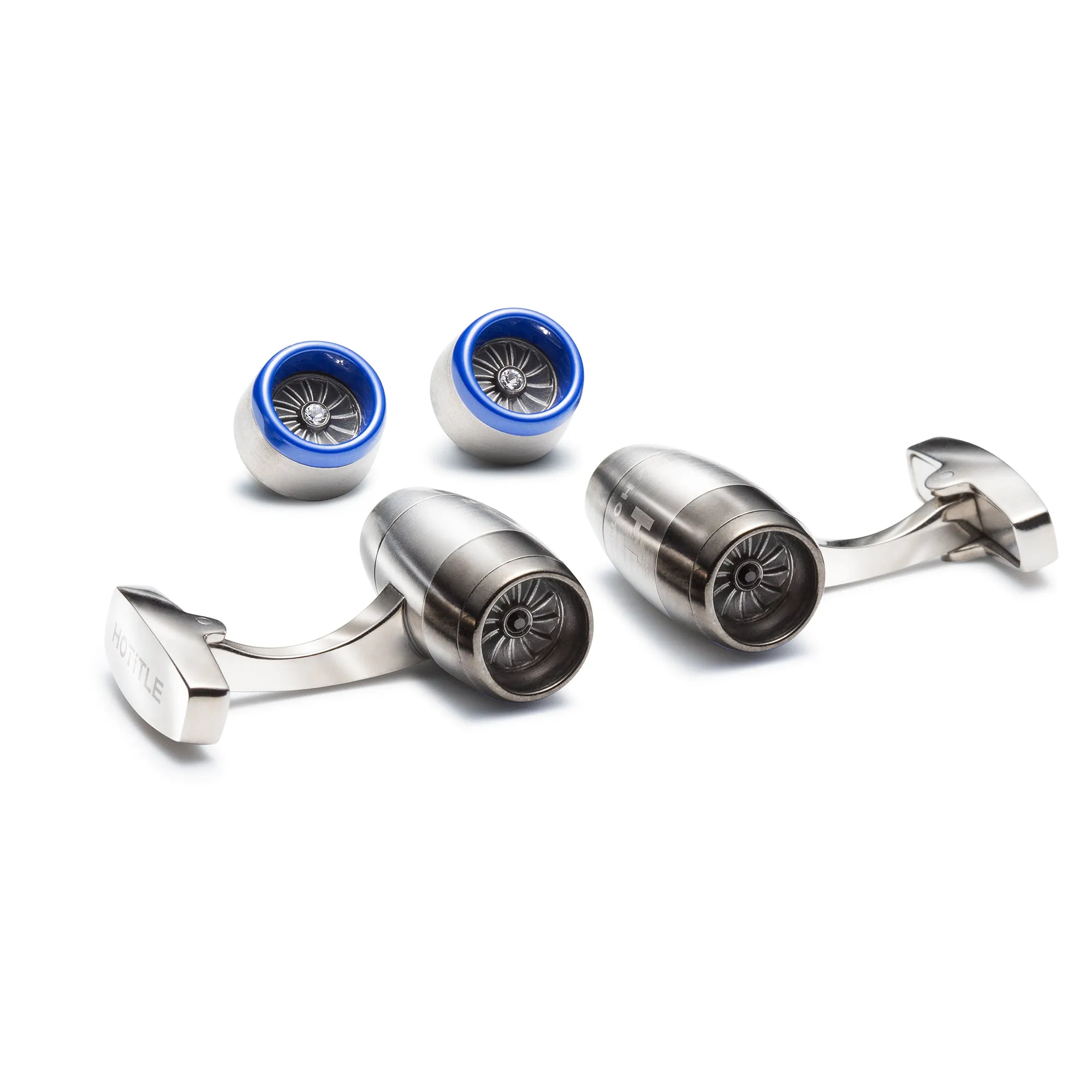Jetstream Interchangeable Cufflinks (Titanium Silver Set A)