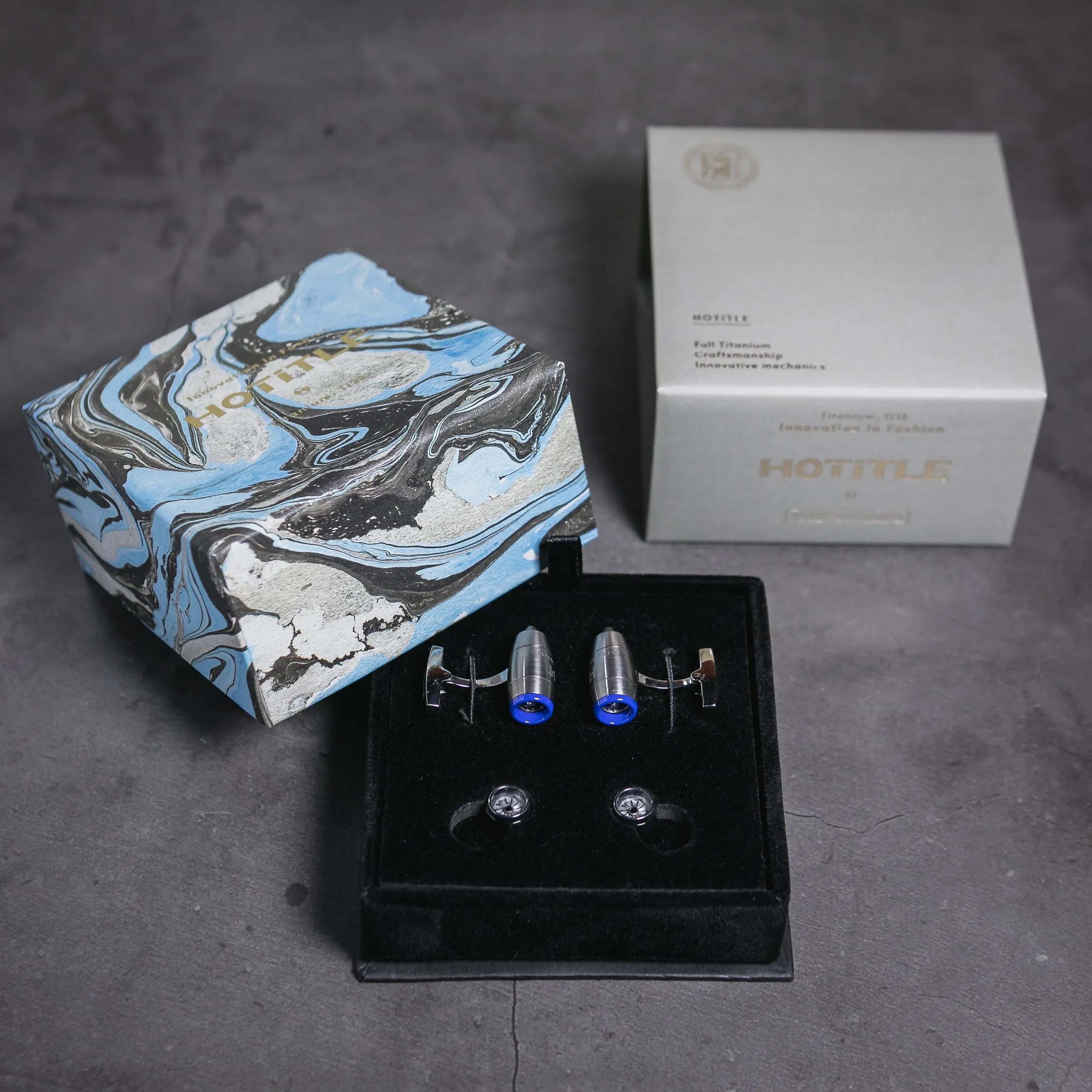 Jetstream Interchangeable Cufflinks (Titanium Silver Set A)