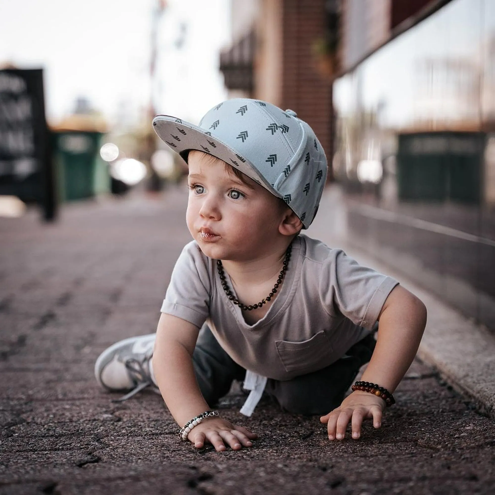 Kids | Lapis Lazuli   Raw Cognac Aromatherapy Bracelet