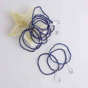 Lapis Bracelet 3mm Set of 10