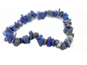 Lapis Lazuli Crystal  Chip Stone Bracelet