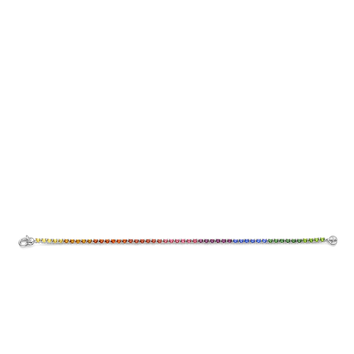 Milano Rainbow Pavé Bracelet - Silver - 2995MC