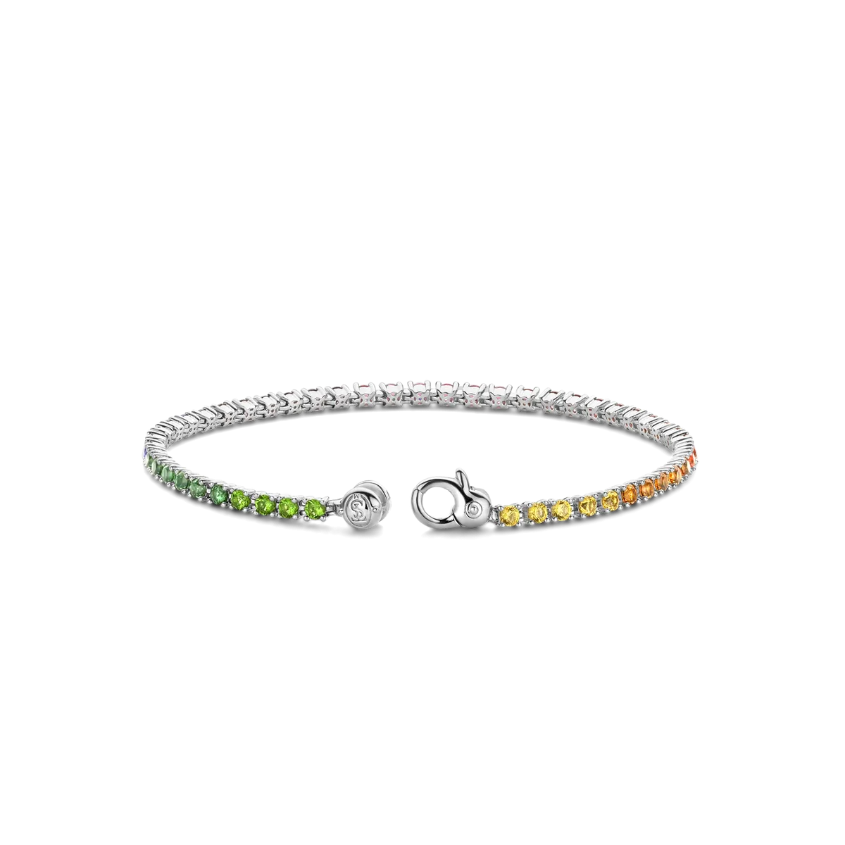Milano Rainbow Pavé Bracelet - Silver - 2995MC