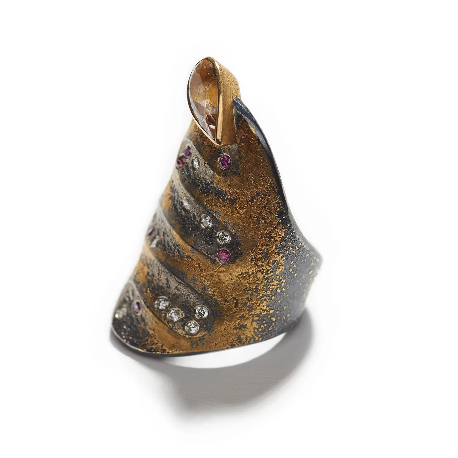 Morganite Texture Ring