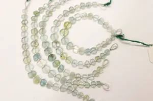 Multi Aquamarine gemstone Crown cut beads