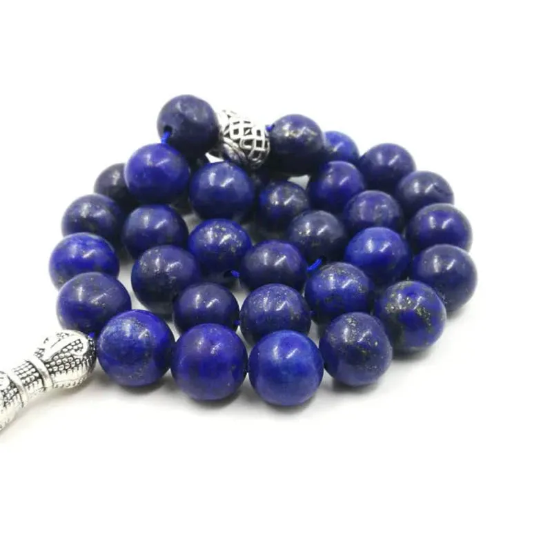 Natural Lapis lazuli Tasbih Muslim gemstone prayer beads men bracelet