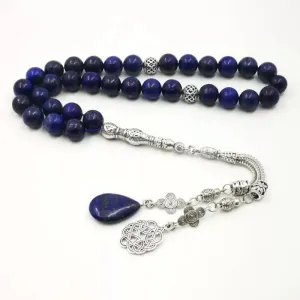 Natural Lapis lazuli Tasbih Muslim gemstone prayer beads men bracelet