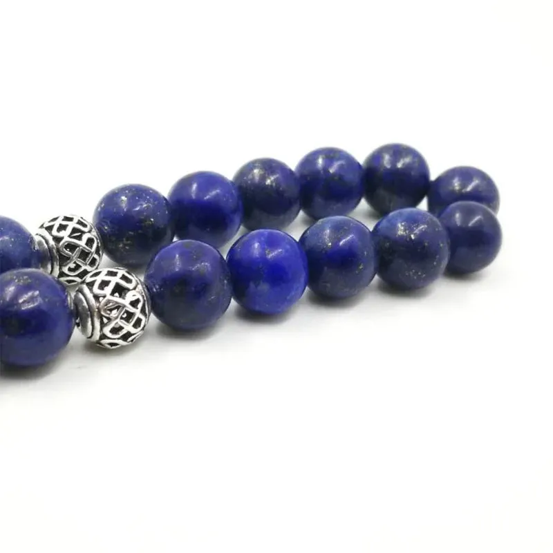 Natural Lapis lazuli Tasbih Muslim gemstone prayer beads men bracelet