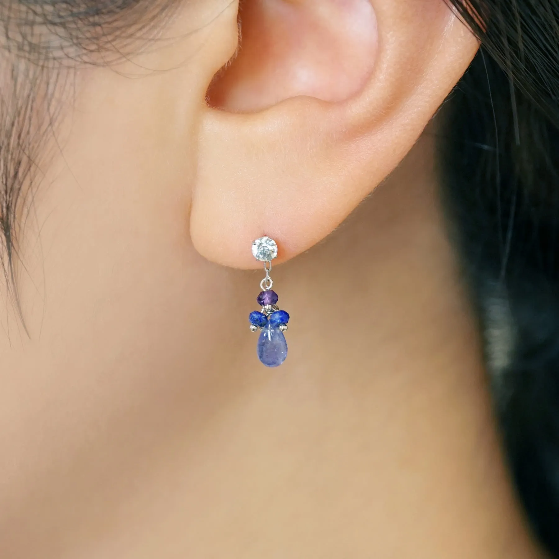[Palette] 10K Tanzanite Charms (White Gold)