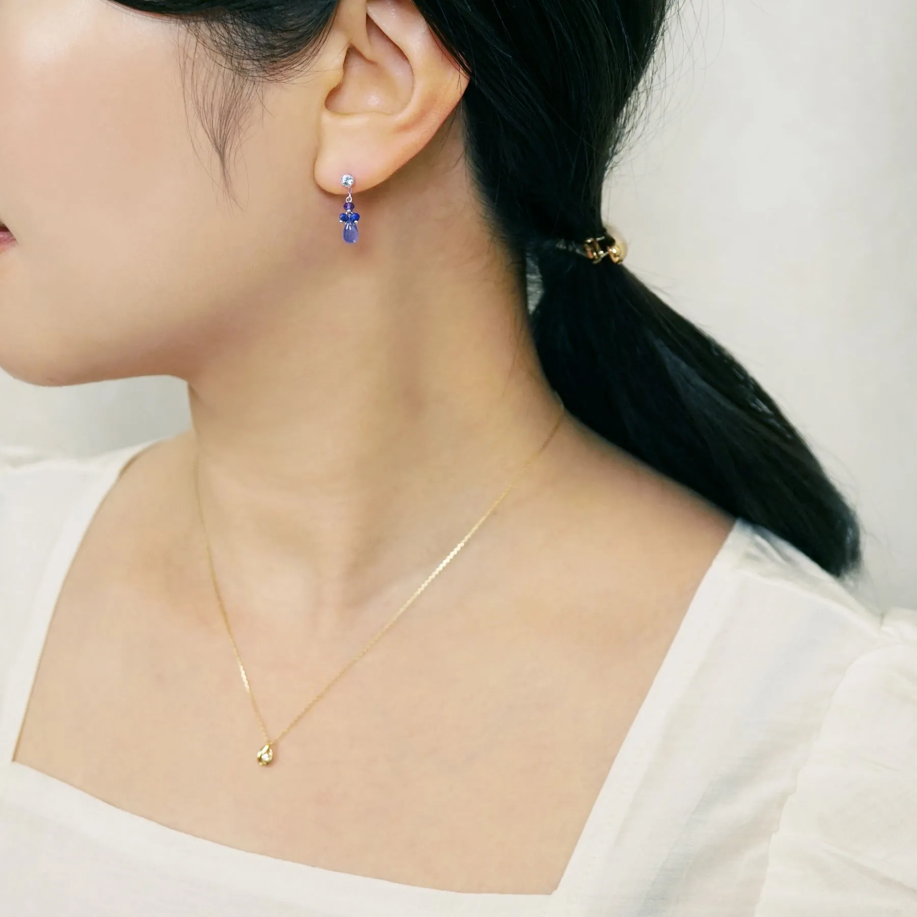 [Palette] 10K Tanzanite Charms (White Gold)