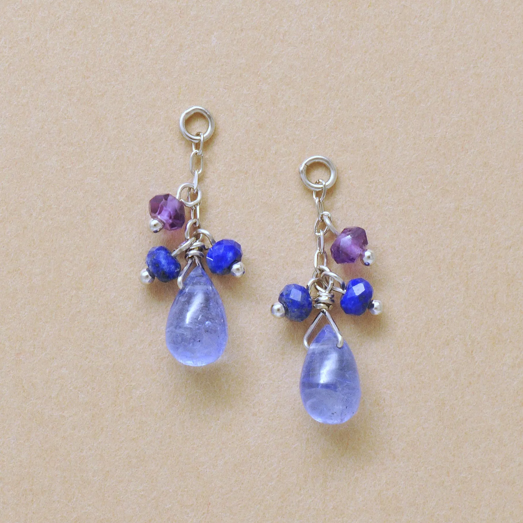 [Palette] 10K Tanzanite Charms (White Gold)