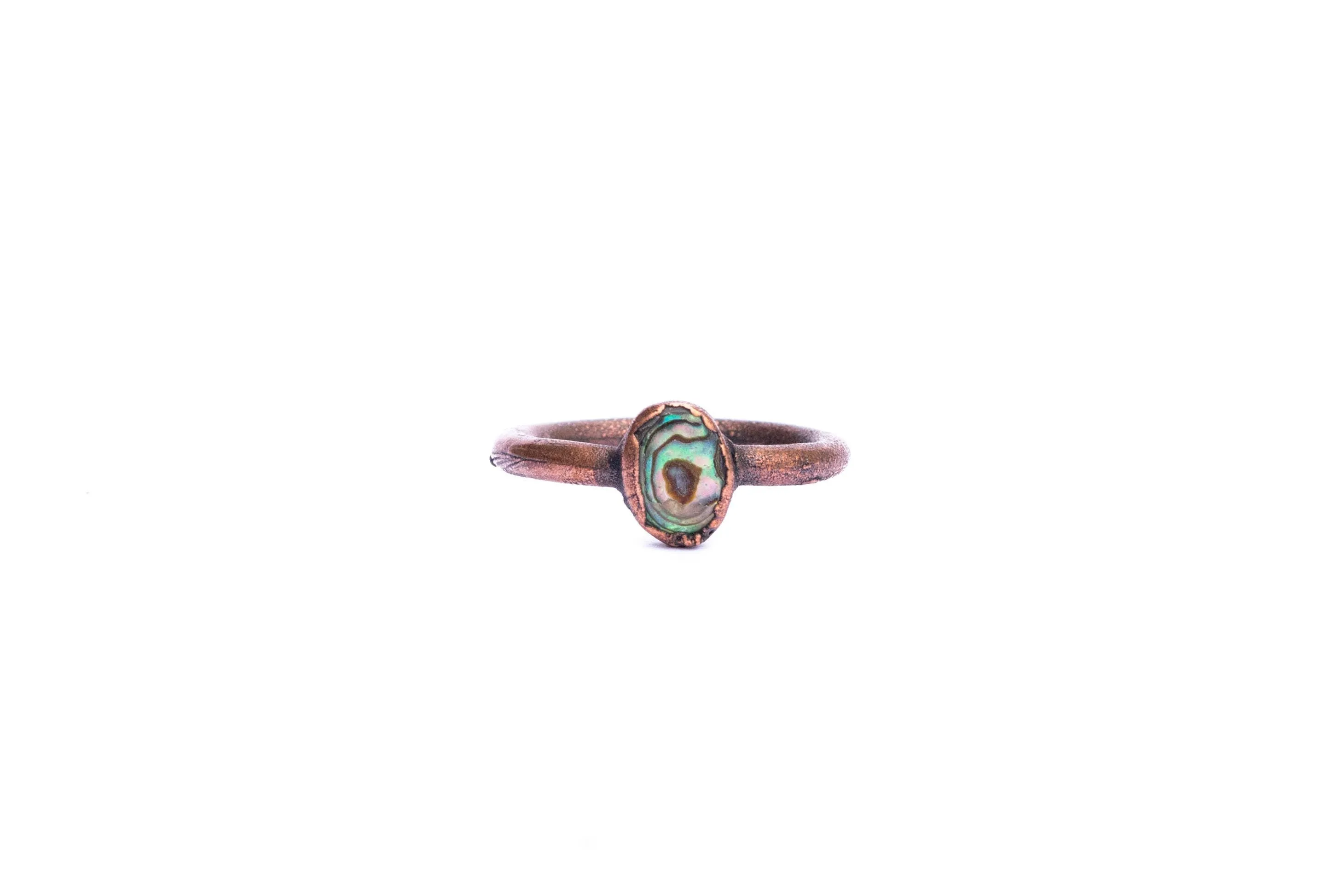 SALE Abalone ring | Electroformed ring