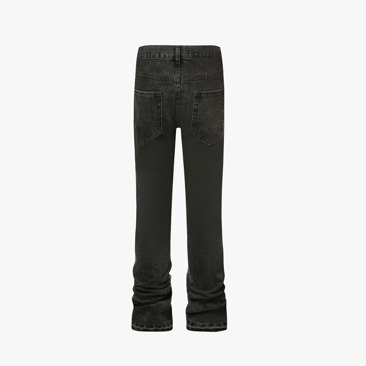 Washed Black Flare Denim