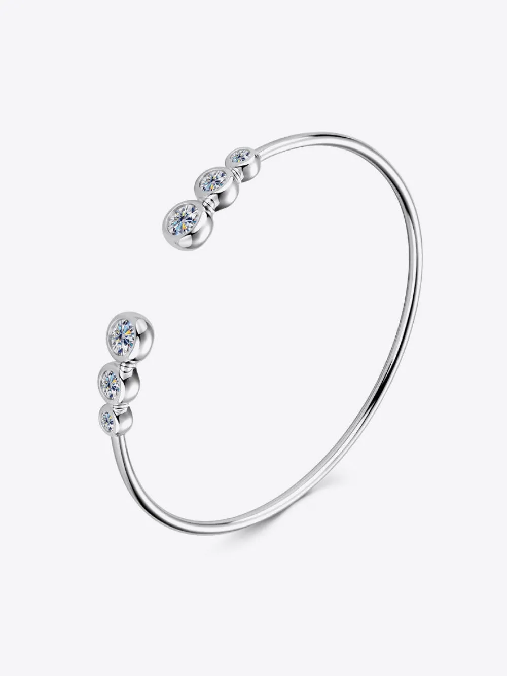 Women 1.8 Carat Moissanite 925 Sterling Silver Bracelet